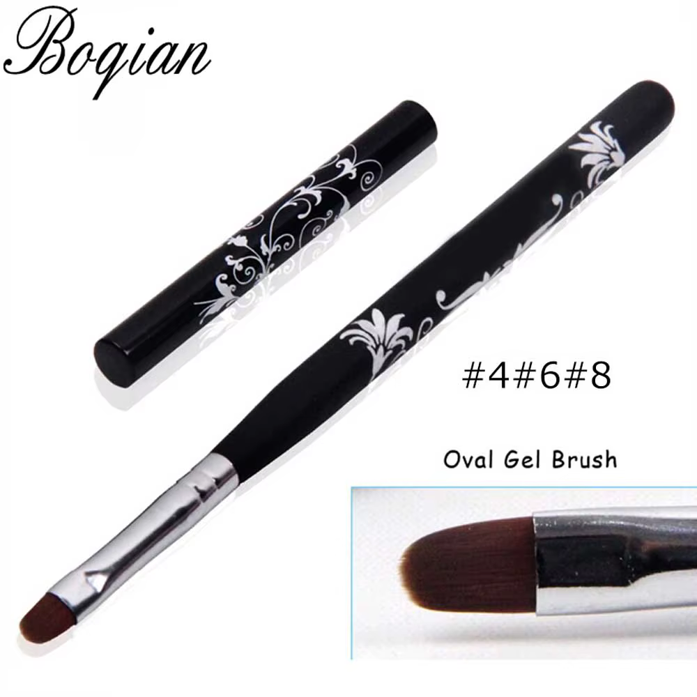 BQAN 4 # 6 # 8 # 10 #   Brosse à Gel pour ongles, brosse acrylique, Poly UV, constructeur d'extensio