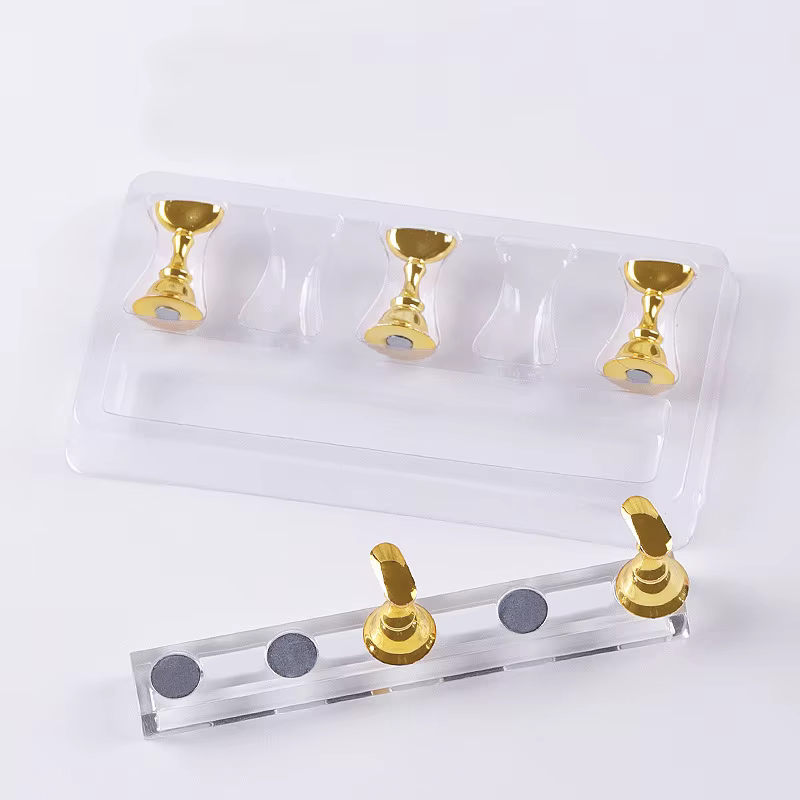 5/30 pièces/ensemble support magnétique pour ongles faux ongles pointe support de pratique support d