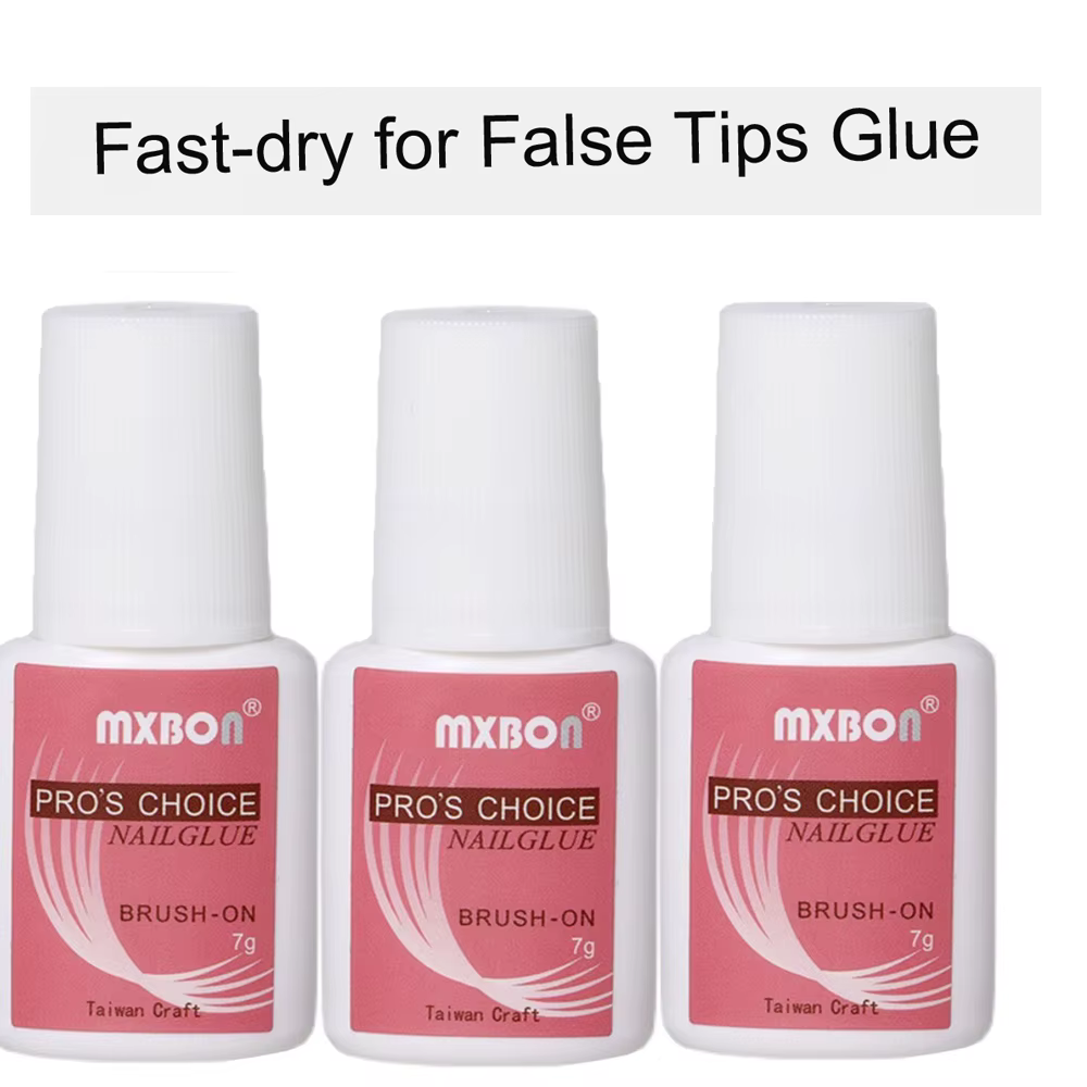 Colle professionnelle pour faux ongles, 7 g/bouteille, à séchage rapide, pour pointes d'ongles en ac