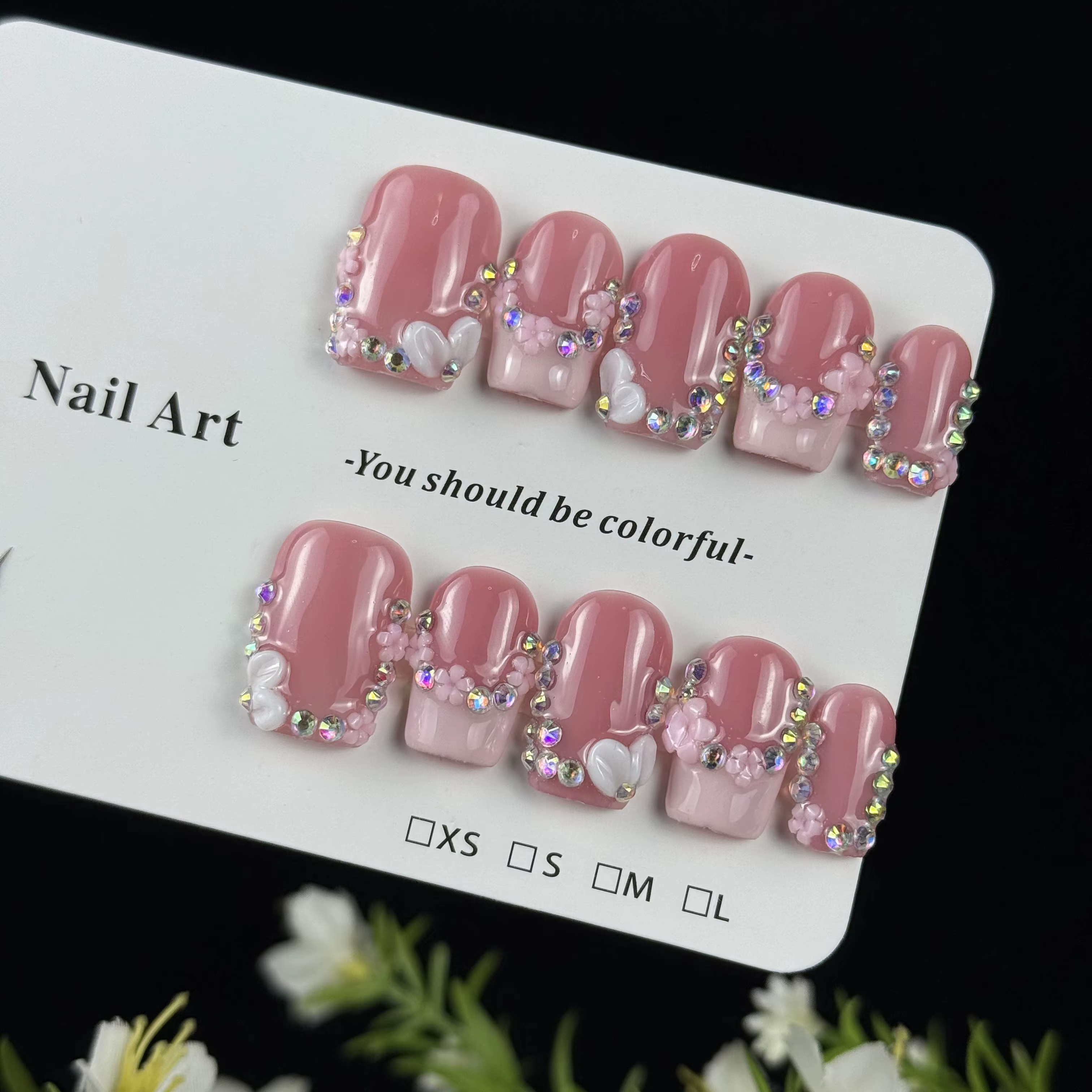 10 pièces style fille chérie haut de gamme, motifs sculptés tridimensionnels peints à la main, faux 