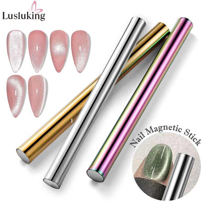 Bâton magnétique pour ongles œil de chat, aimant cylindrique, vernis gel UV, outil de conception de 