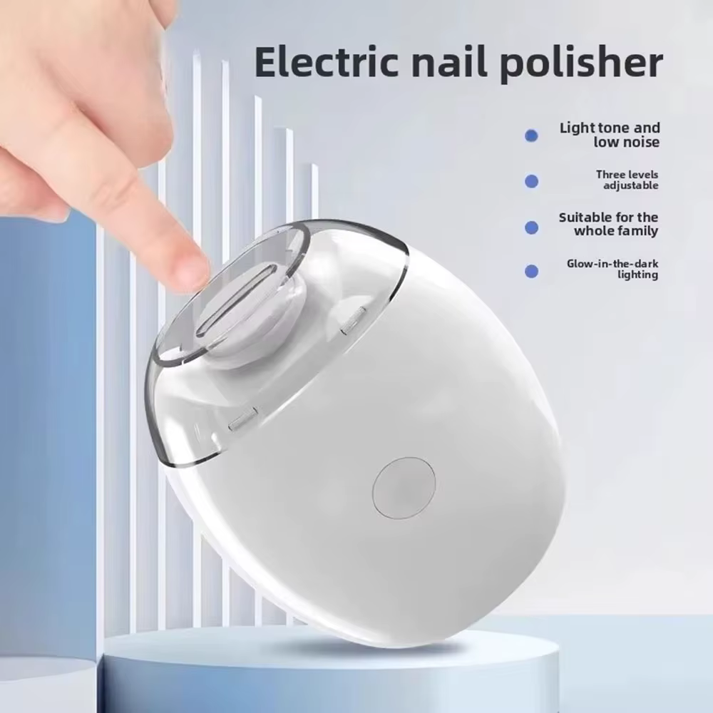 Coupe-ongles électrique 2 en 1 avec lumière LED, lime à ongles automatique, mini outils de manucure 