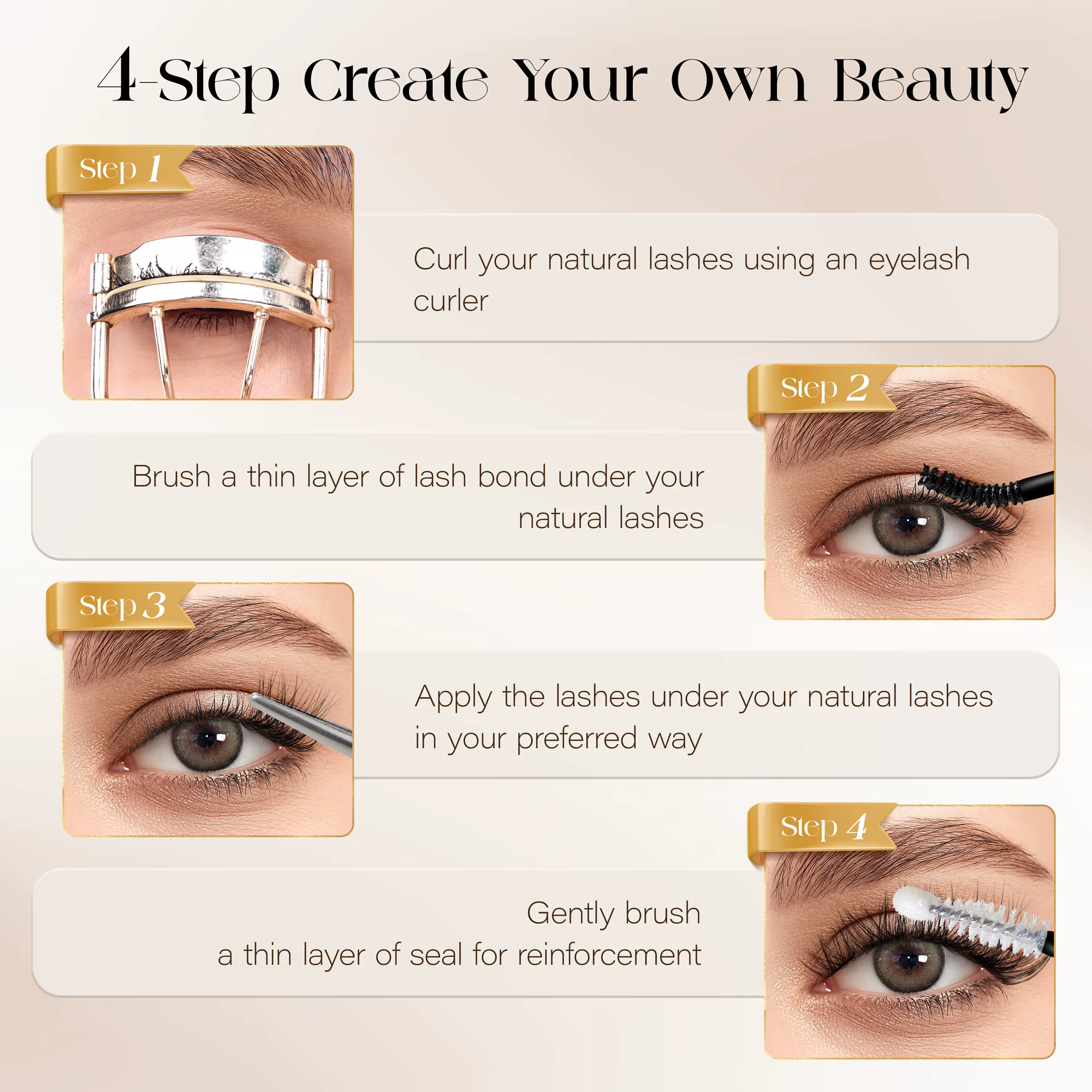 BEFER-Extensions de Faux-Cils Naturels Individuels, Volume Moelleux, Boucles D, DIY