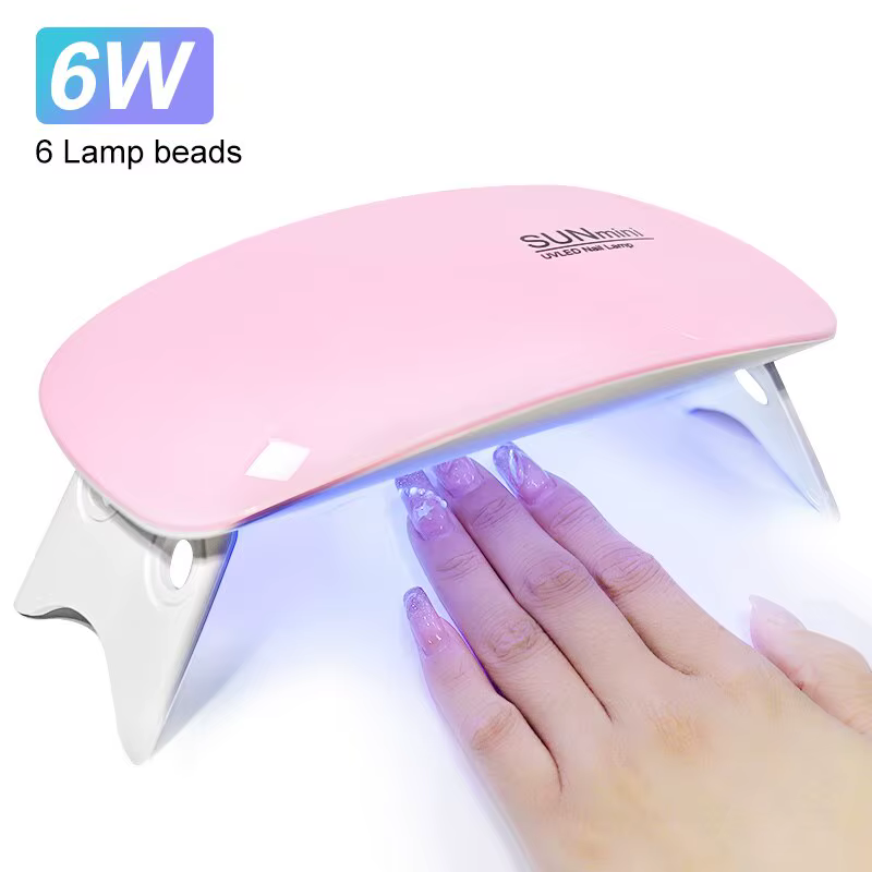 Mini Sèche-Ongles Portable 6W, Lampe de Manucure UV à Usage Domestique, pour le vaccage du Verhérita