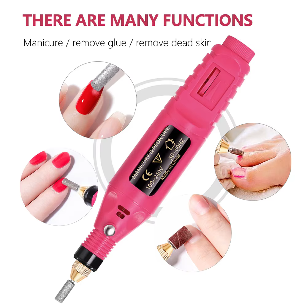 LULAA perceuse à ongles électrique ensemble pédicure équipement de meulage moulin pour manucure prof