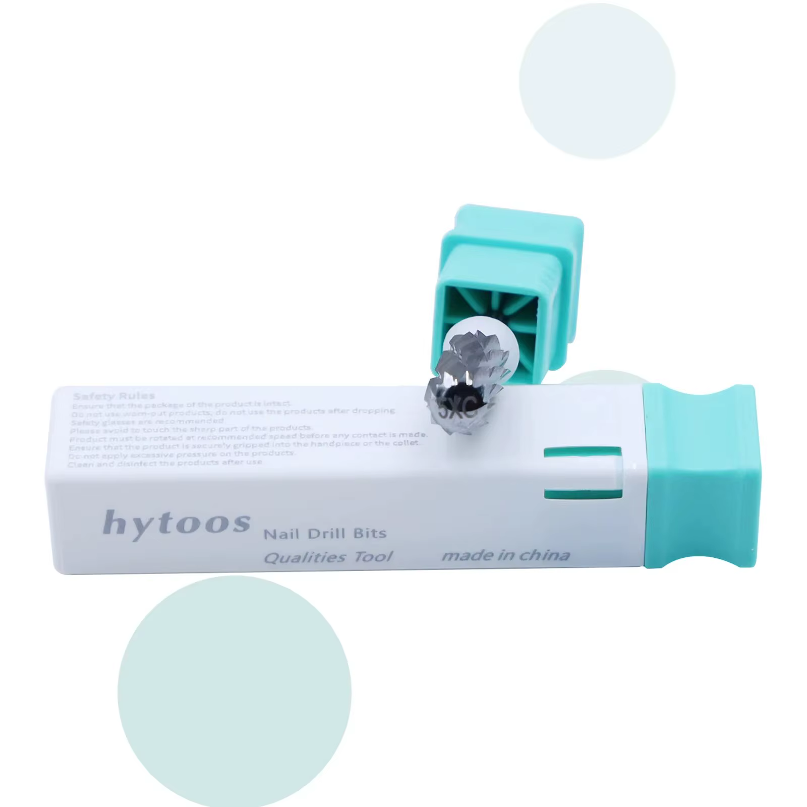 HYTOOS 5XC Round Top Grand Baril Nail Forets 3/32 Carbure Burr Supprimer Épais Gel Manucure Exercice