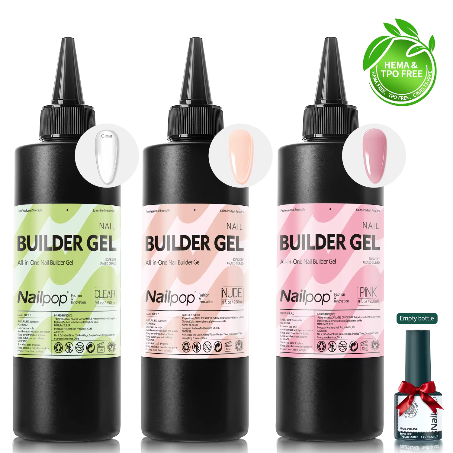 Nailpop – Gel de construction d'ongles professionnel multifonctionnel, pour Extension rapide des ong
