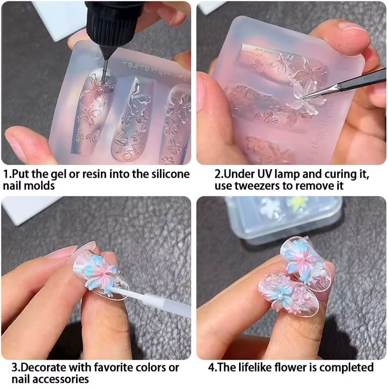 Moules 3D en Silicone pour Nail Art, dessin animé mignon Sanrio Hello Kitty Kuromi, modèle pour la f