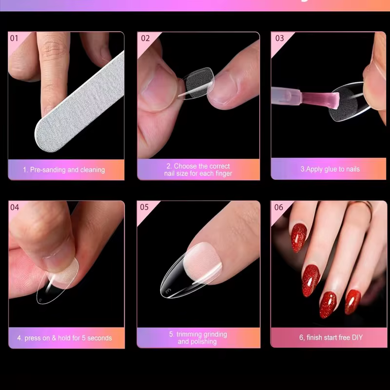 240 pièces XXS Super court amande couverture complète sculpté doux Gel ongles conseils presse sur fa