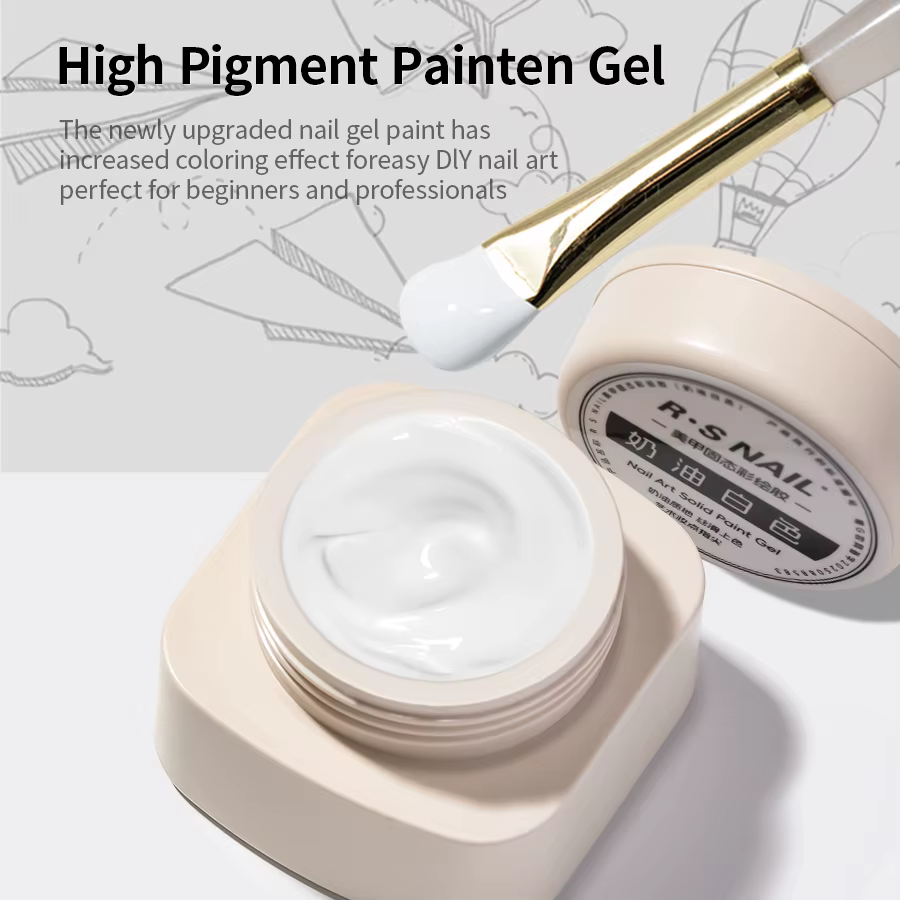 RS NAIL 5g peinture Gel vernis à ongles noir blanc peinture à ongles Art Gel ligne fleur dessin Gel 