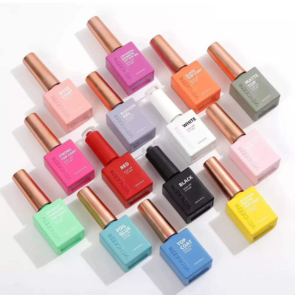 Vendeeni 11 types d'art des ongles Gel fonctionnel couche de finition couche de base russe mat couch