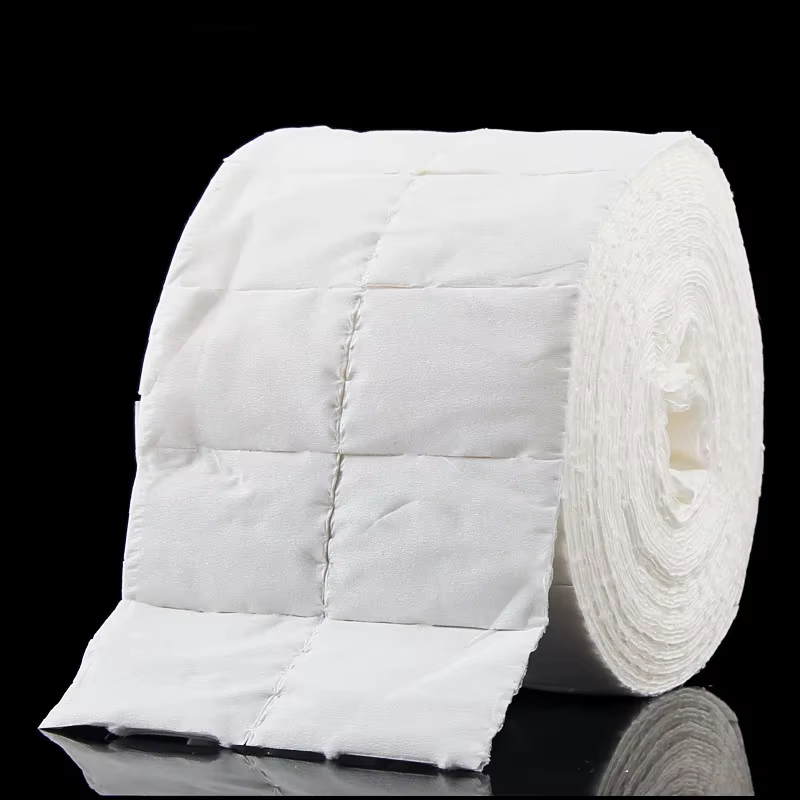 300 pièces/rouleau dissolvant de vernis à ongles tampons de coton blanc déchiré non pelucheux linget