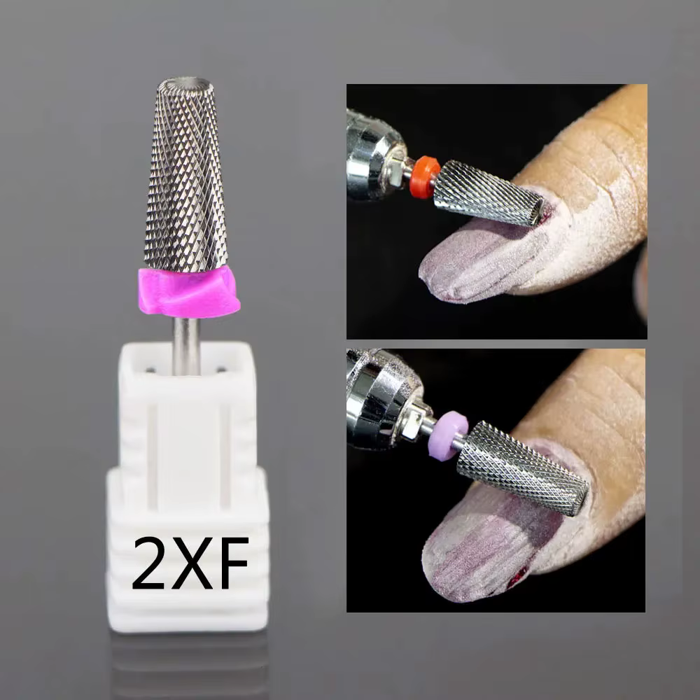 Forets à ongles en acier au tungstène, fraise pour enlever le gel des ongles, forets en diamant pour
