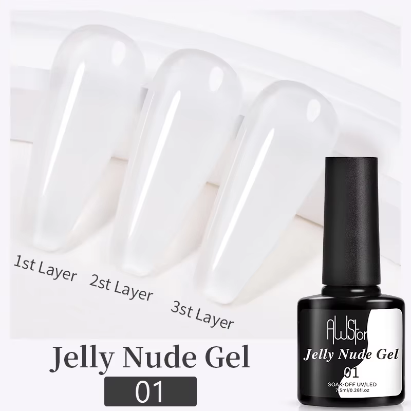 AWStorG Vernis à ongles en gel rose 15 ml – Adhérence fantastique, couleur ultra magnifique, semi-pe