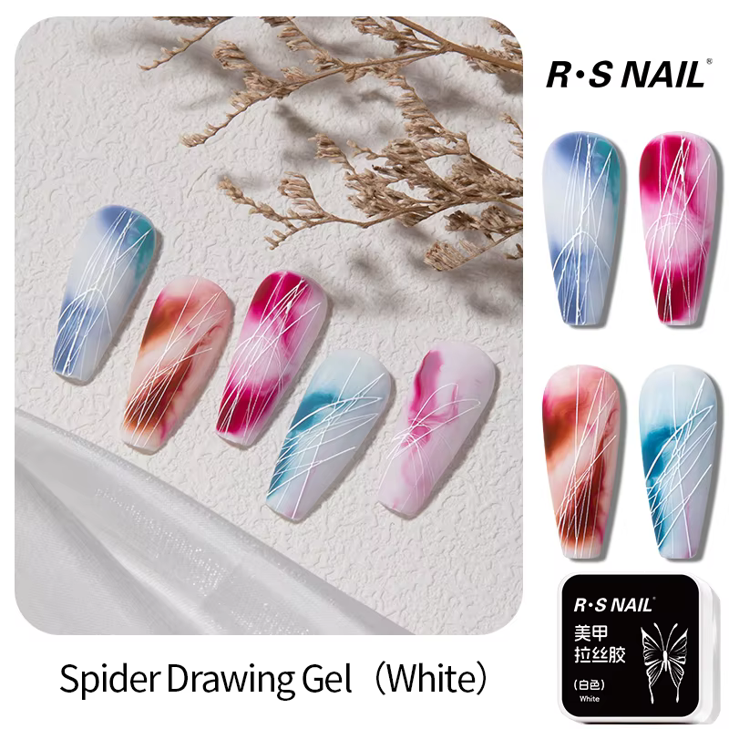 RS NACanon-Verhéritage à ongles gel semi-solide à rayures métalliques, colle de peinture de fleurs,
