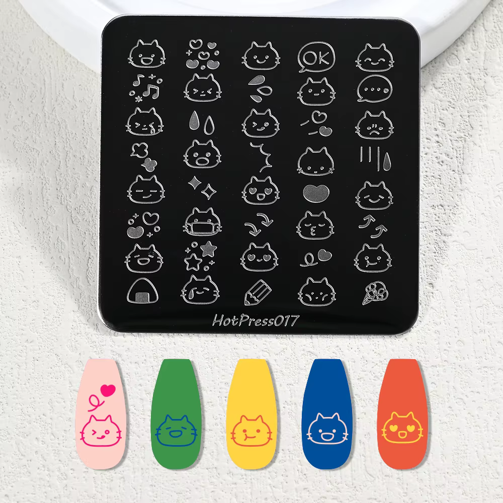 Plaques d'estampage d'ongles 12x6cm, modèles de tampons d'ongles, pochoirs à ongles de ligne françai
