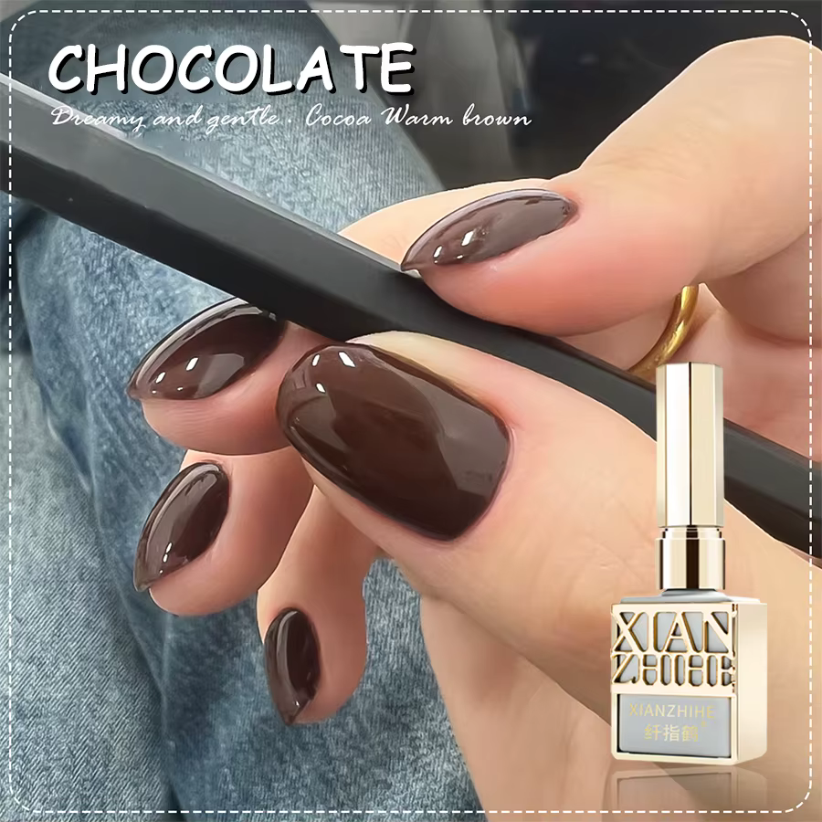 Automne hiver chocolat brun vernis à ongles Gel Maillard Caramel couleur Gel fournitures pour ongles