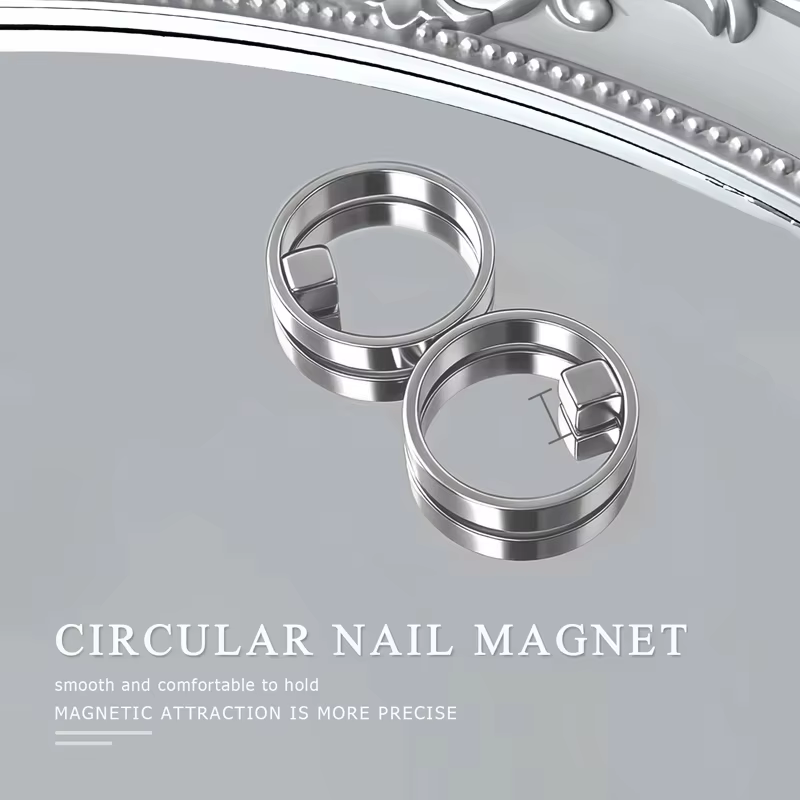Nouvel aimant circulaire pour ongles effet œil de chat, outil puissant pour le nail art, guide magné