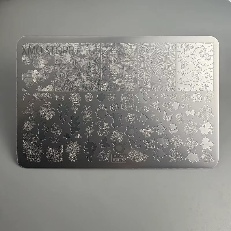 XMQ NAIL ART STAMPING PLATES Fleurs TEMPLATES LEAVES IMAGEPLATES