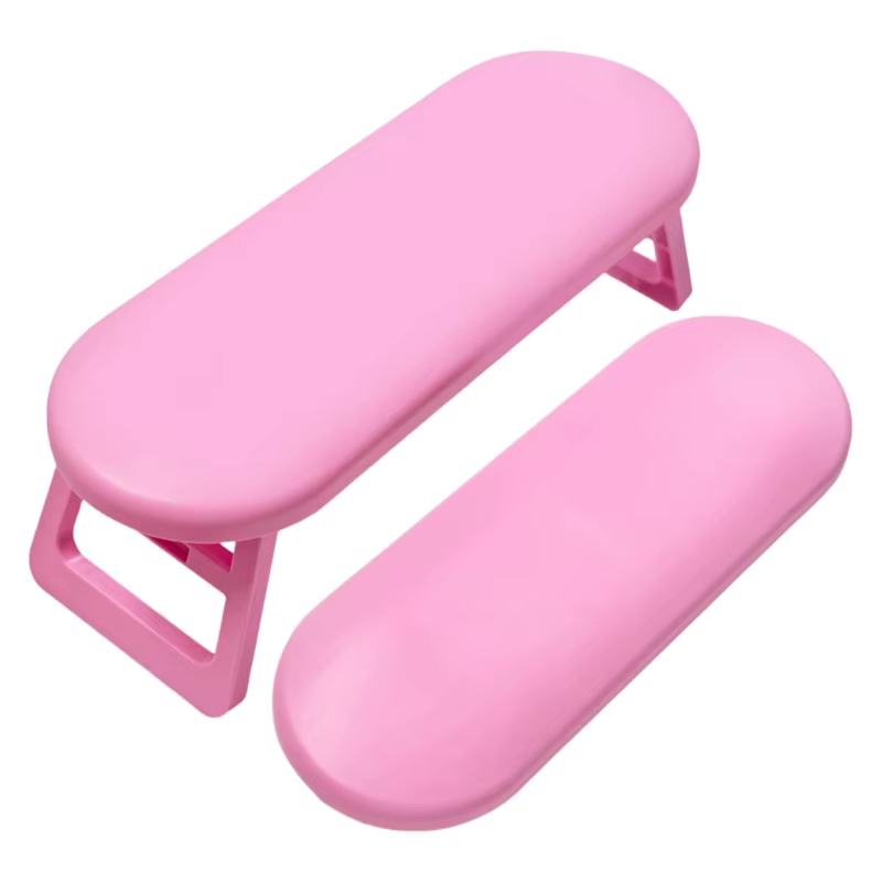 Oreiller à main pour manucure, Support en plastique, repose-bras pliable pour artistes d'ongles, liv