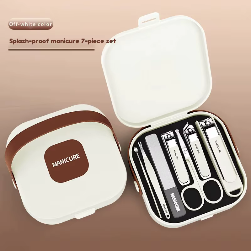 Ensemble de coupe-ongles anti-éclaboussures main dans la main avec coupe-ongles manucure coupe-ongle