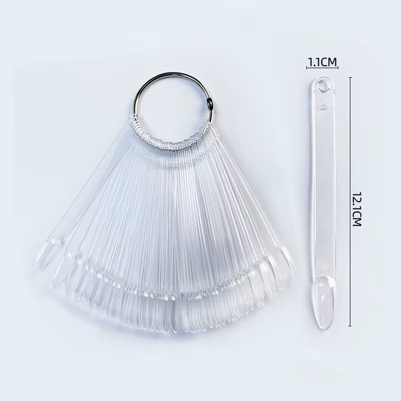 50 pièces carte de couleur pointes d'ongle affichage clair Nature couleur faux ongles conseils pour 