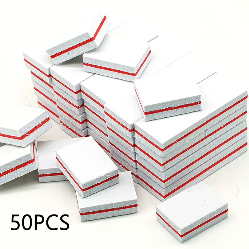 100Pc professionnel Mini tampon d'art des ongles 100/180 papier de verre manucure soin fichier ponça
