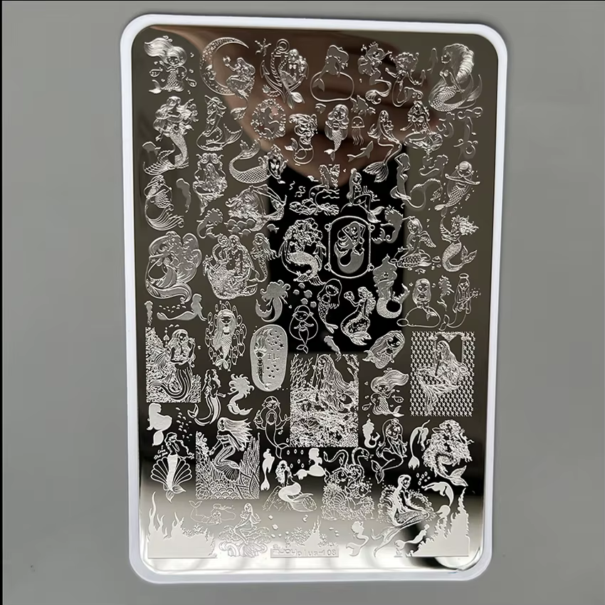 XMQ Nail Art Stamping Plaque Lettres Deisngs