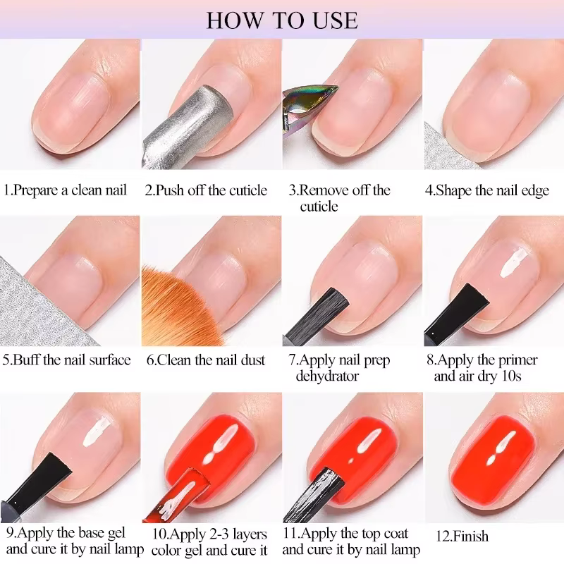 2/4/5 pièces acrylique sans acide apprêt à ongles préparation déshydrateur Gel vernis à ongles ensem