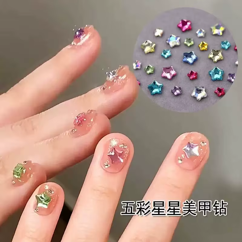 50-300 pièces Mini amour coeur diamant décoration d'ongles Super étincelant fond plat diamant coloré