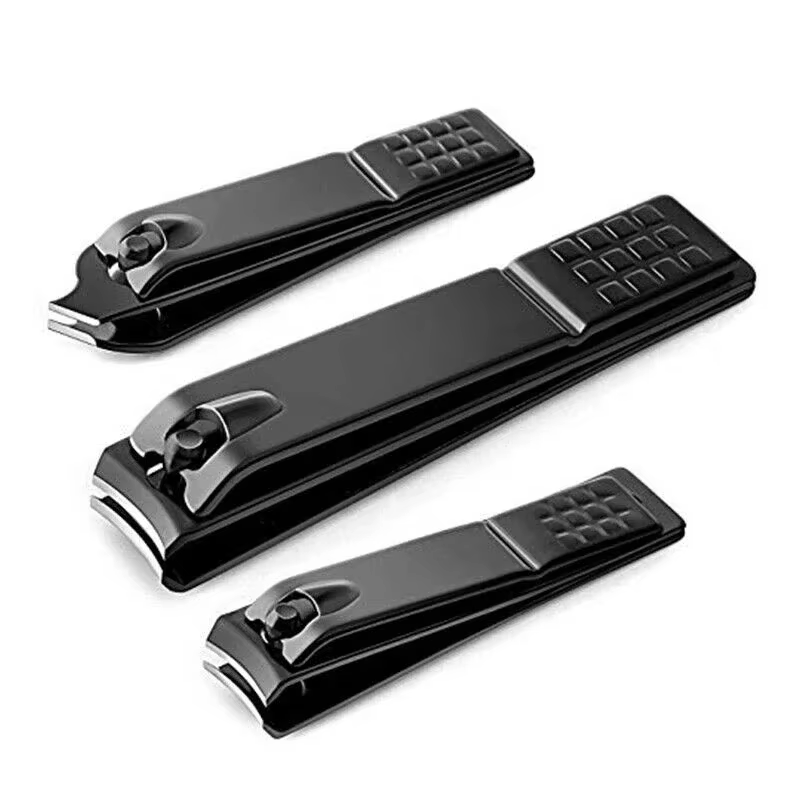 Coupe-ongles noir en acier inoxydable, ciseaux épais, pince pour ongles des pieds, manucure professi