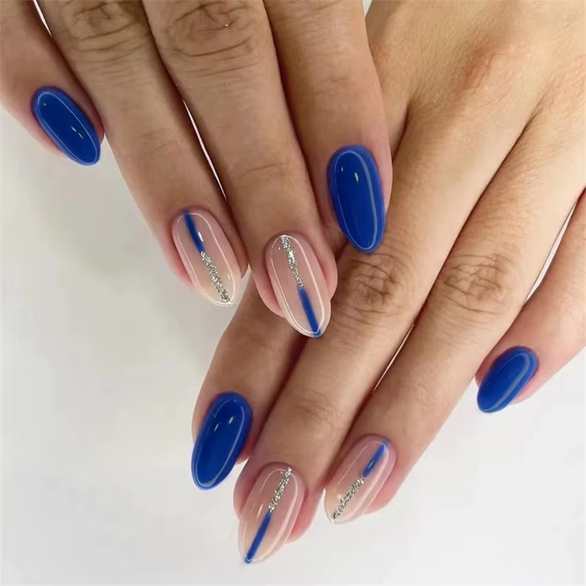 24 pièces/ensemble acrylique longue Ballet presse sur les pointes d'ongles cercueil portant des faux