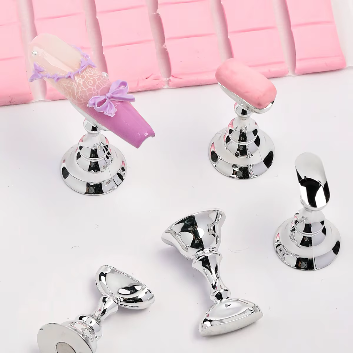 Ensemble de supports pour ongles à pression sur l'affichage des ongles, support magnétique pour faux