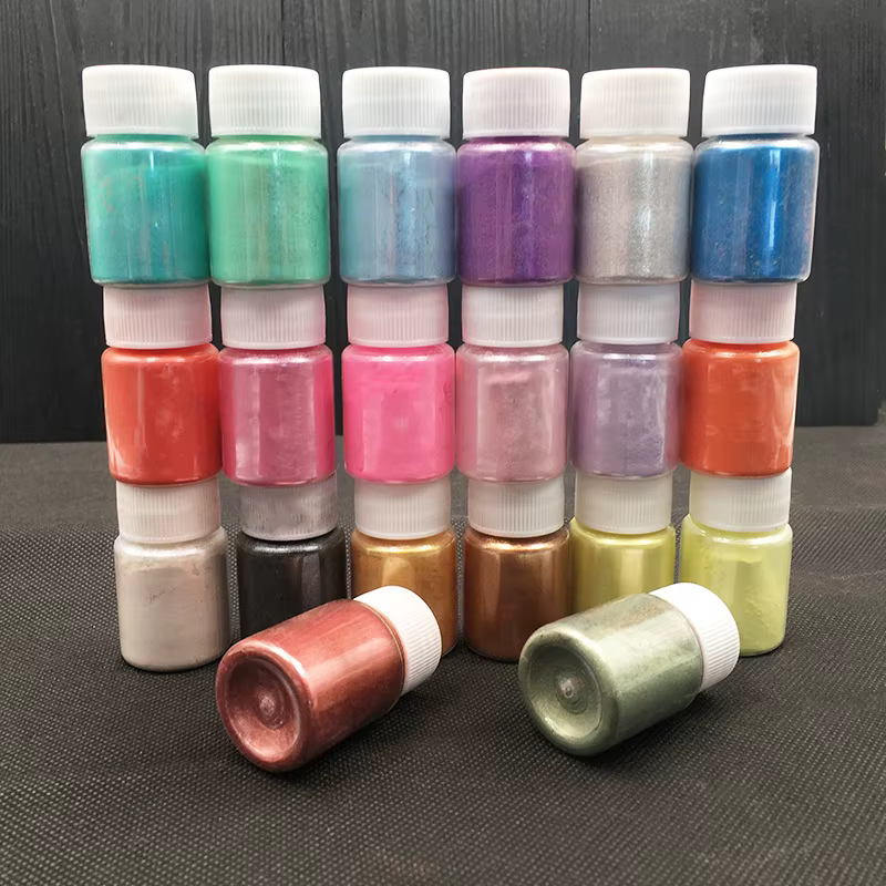 10g caméléon Mica perle ongles paillettes poudre haute brillance néon poudre Fine aurore nacré manuc