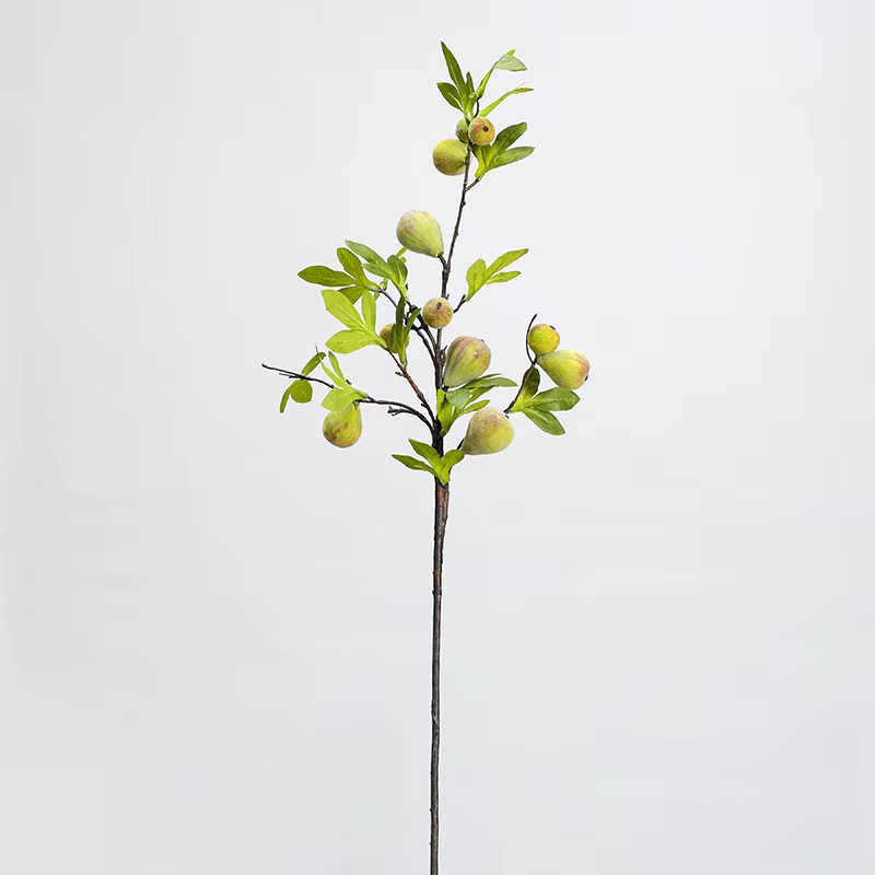 Branche de fausse figue avec fruit, 33.86 pouces, parfaite pour la décoration de salle de fête, fleu