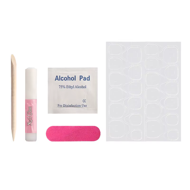 Kit d'outils pour ongles à presser 5 pièces, comprenant pousse-cuticules, lime à ongles, tampon nett