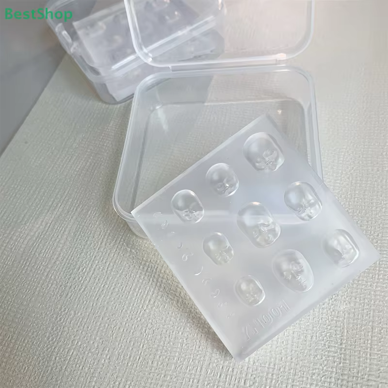 ♥ Moule 3D en Silicone pour poupée visage humain, décorations pour Nail Art, modèle de manucure Tran