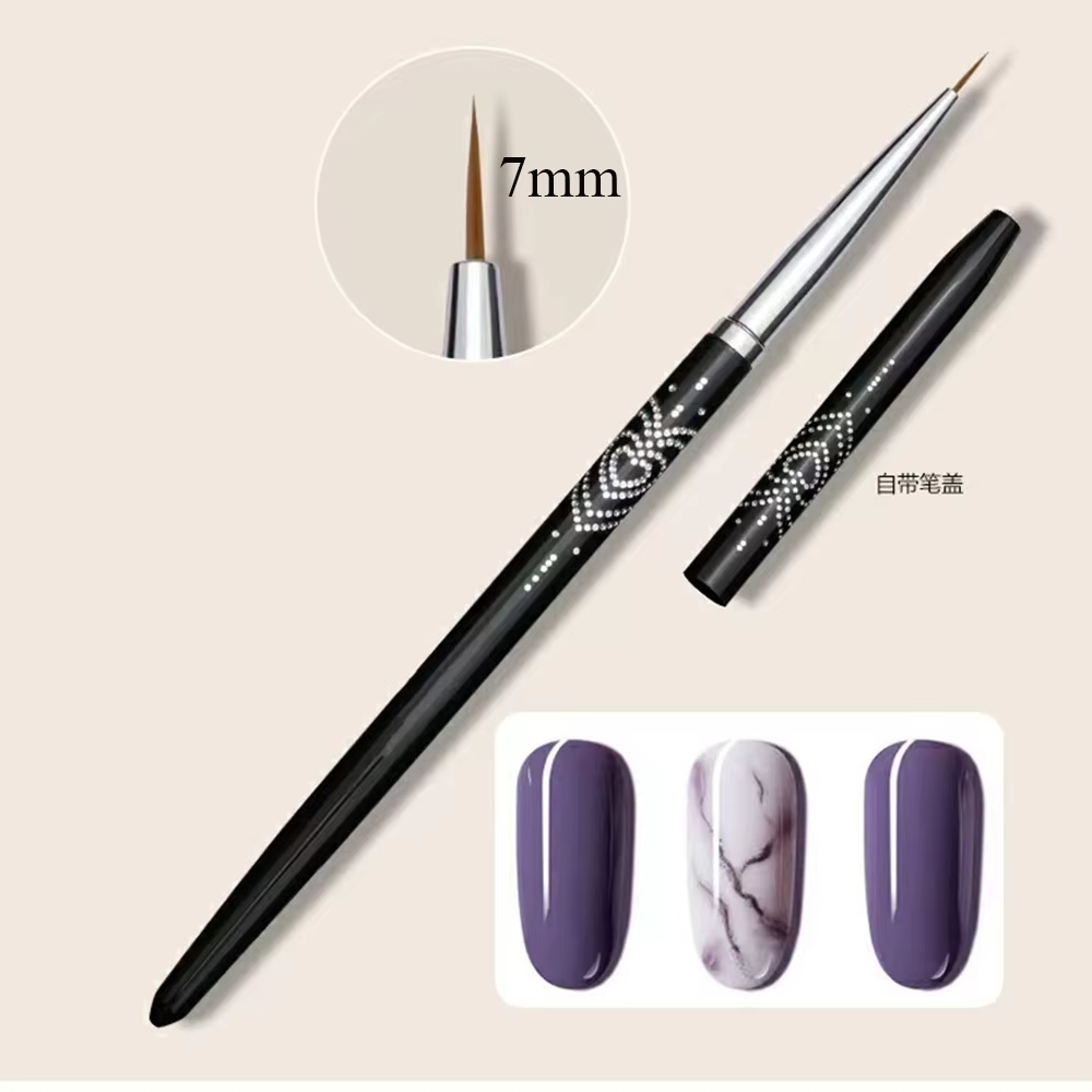 Brosse à ongles pour Nail Art, stylo à dessin à rayures, pinceaux pour Gel UV, stylo de peinture, ou