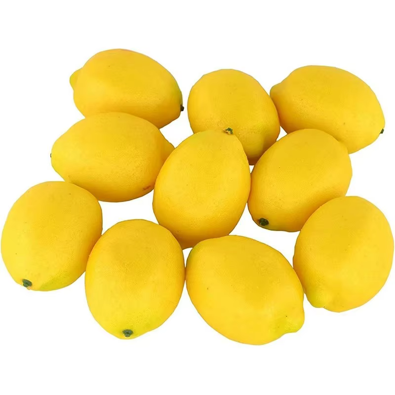Citron artificiel, faux fruit, pour décoration de la maison, centre de table, ornement de table d'in