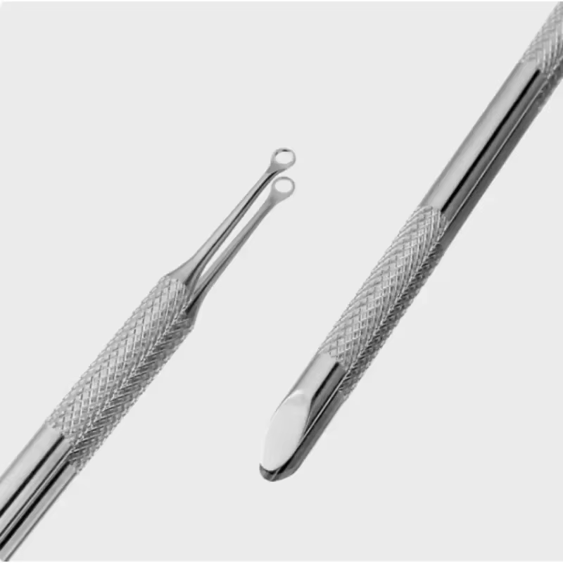 Dissolvant de bâtons de manucure à Double extrémité en acier inoxydable, outil de meulage des ongles