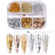 6 grilles or argent rond cercle ongles paillettes Laser miroir brillant à pois paillettes flocons Y2