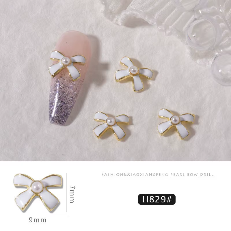 Petit arc parfumé pour manucure, bijoux pour ongles, perles incrustées japonaises avec perceuse à bi