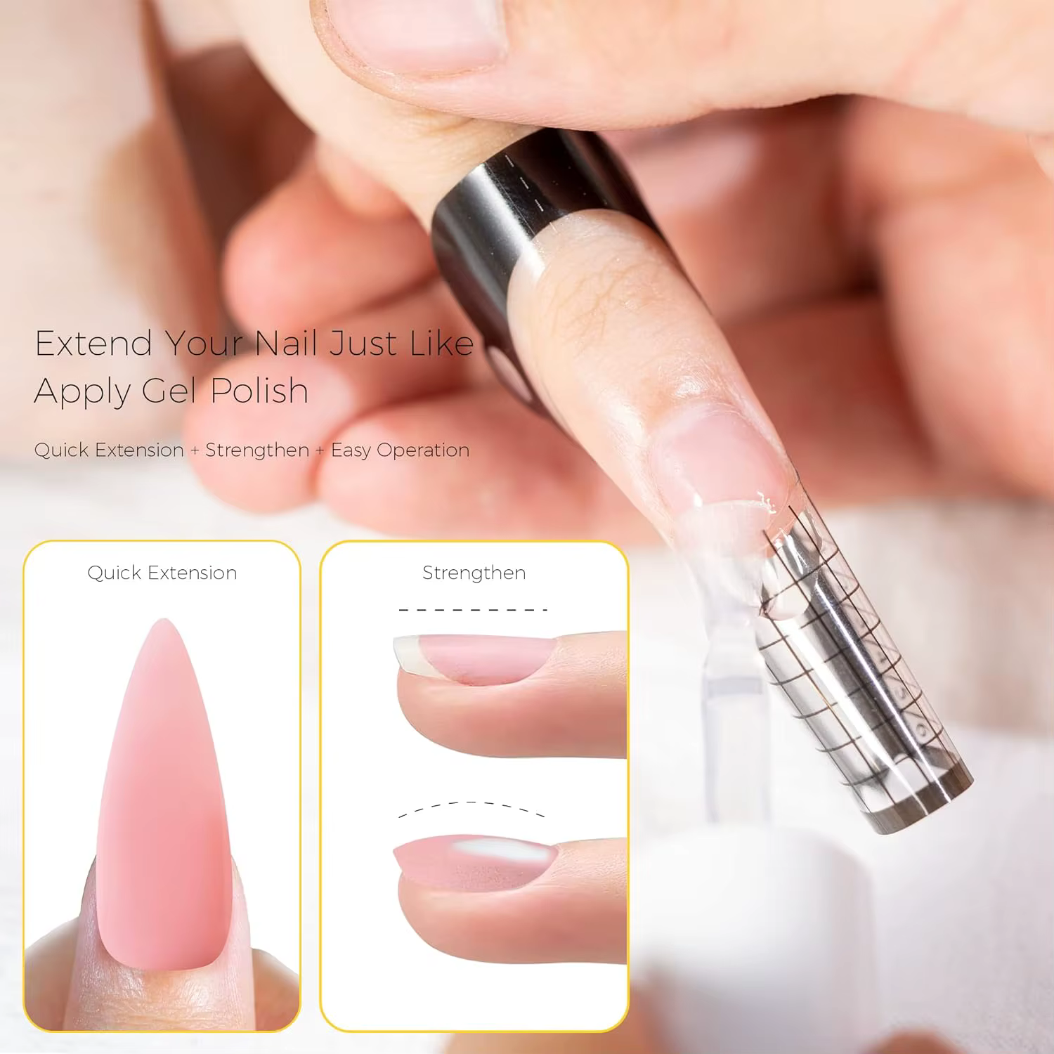 Makartt-Gel 5 en 1 pour Extension d'Ongles, Renforce et Réparation, Couche de Base, Verhéritage à On
