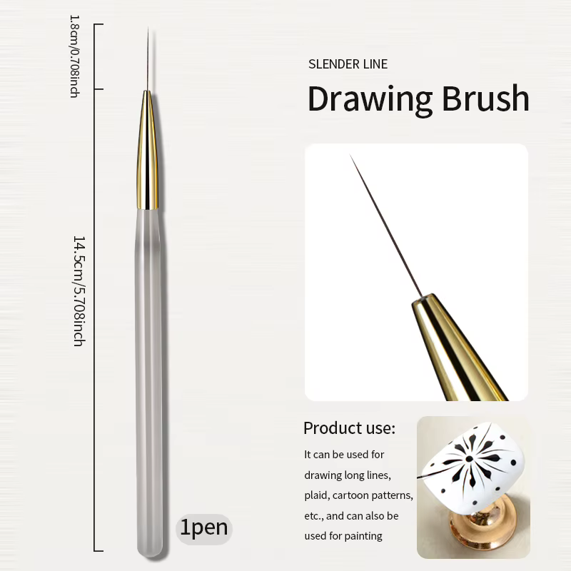 Pinceau à ongles RSNAIL pour nail art, pinceau de dessin et de peinture pour ongles, outil de nail a