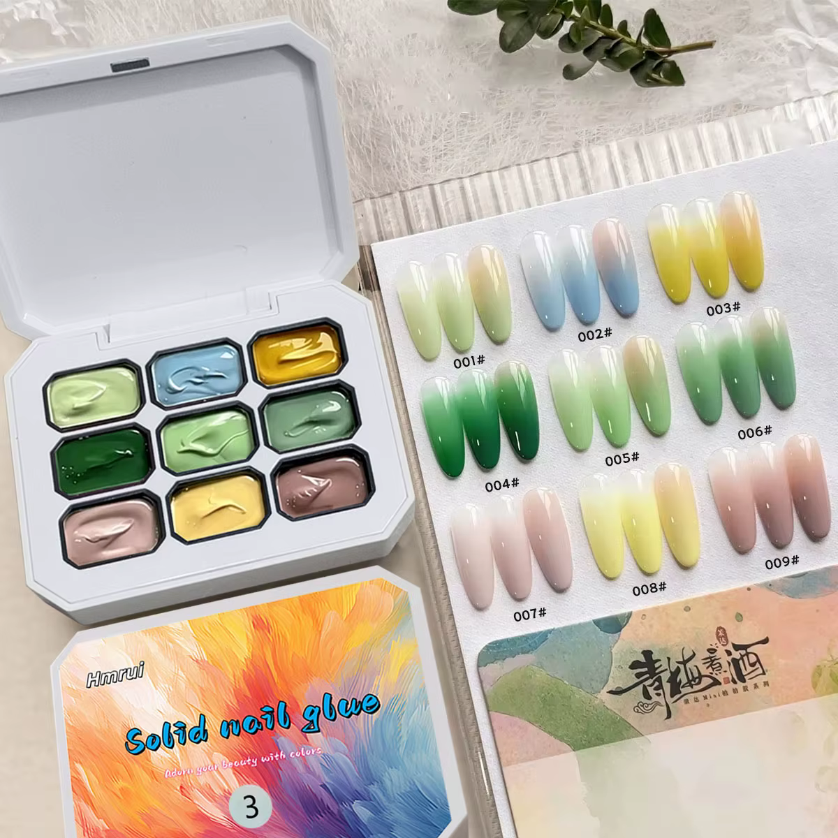 1 pièce de vernis à ongles gel solide 9 couleurs, vert matcha macaron, gel haute saturation, populai