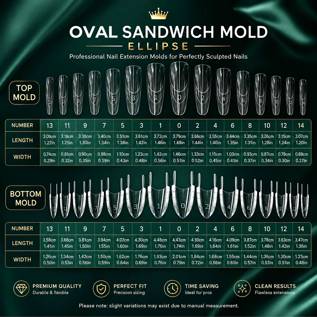 Nailpop 120 pièces Dual Forms Sandwich 15 formes Ovale Long Ovale Moules à ongles transparents Style