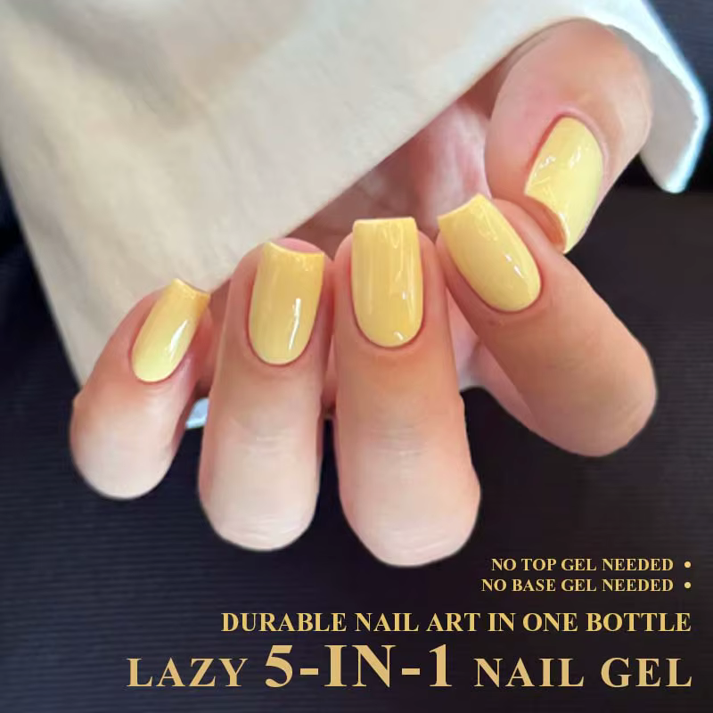 PERFECT COLOR Gel Butter Tout-en-un Jaune 8ml, Vernis à Ongles Gel, Base et Top Coat en un seul prod
