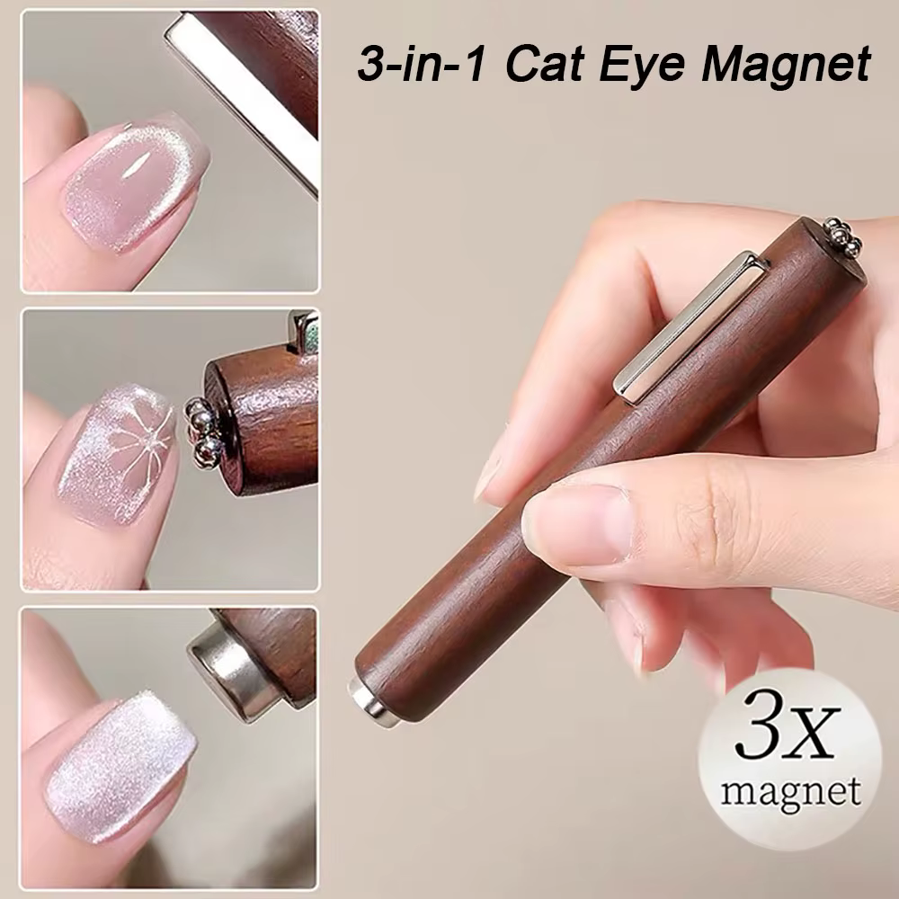 Bâton magnétique multifonctionnel 3 en 1 pour ongles, œil de chat, 130mm, vernis Gel Super puissant,