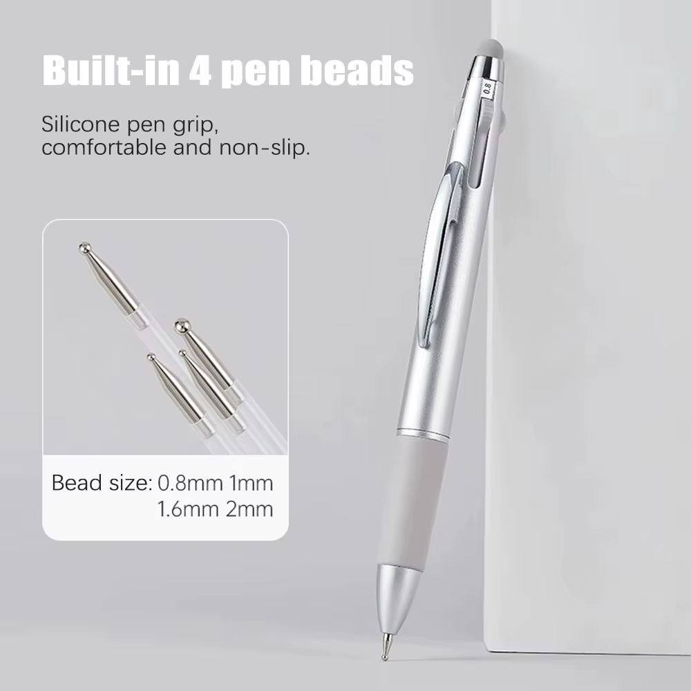 Stylo à points pour ongles 5 en 1, pour nail art, dessin et décoration, avec pointe de précision, po