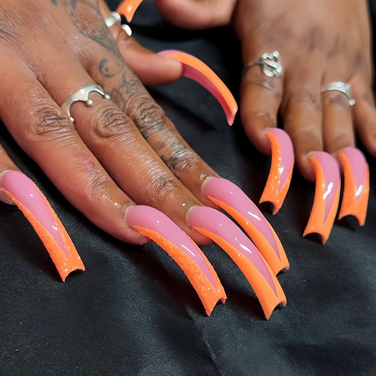 20 pièces mode courbe carré faux ongles Art Simple blanc français longs faux ongles ensembles fini r